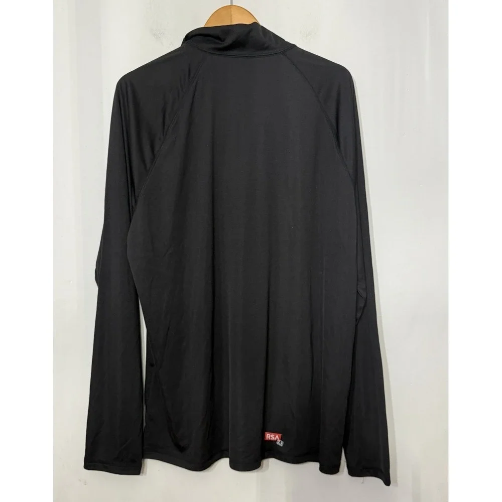 Alo Yoga Mens  1/4 Zip Pullover Black Performance Long Sleeve XL Athleisure Logo